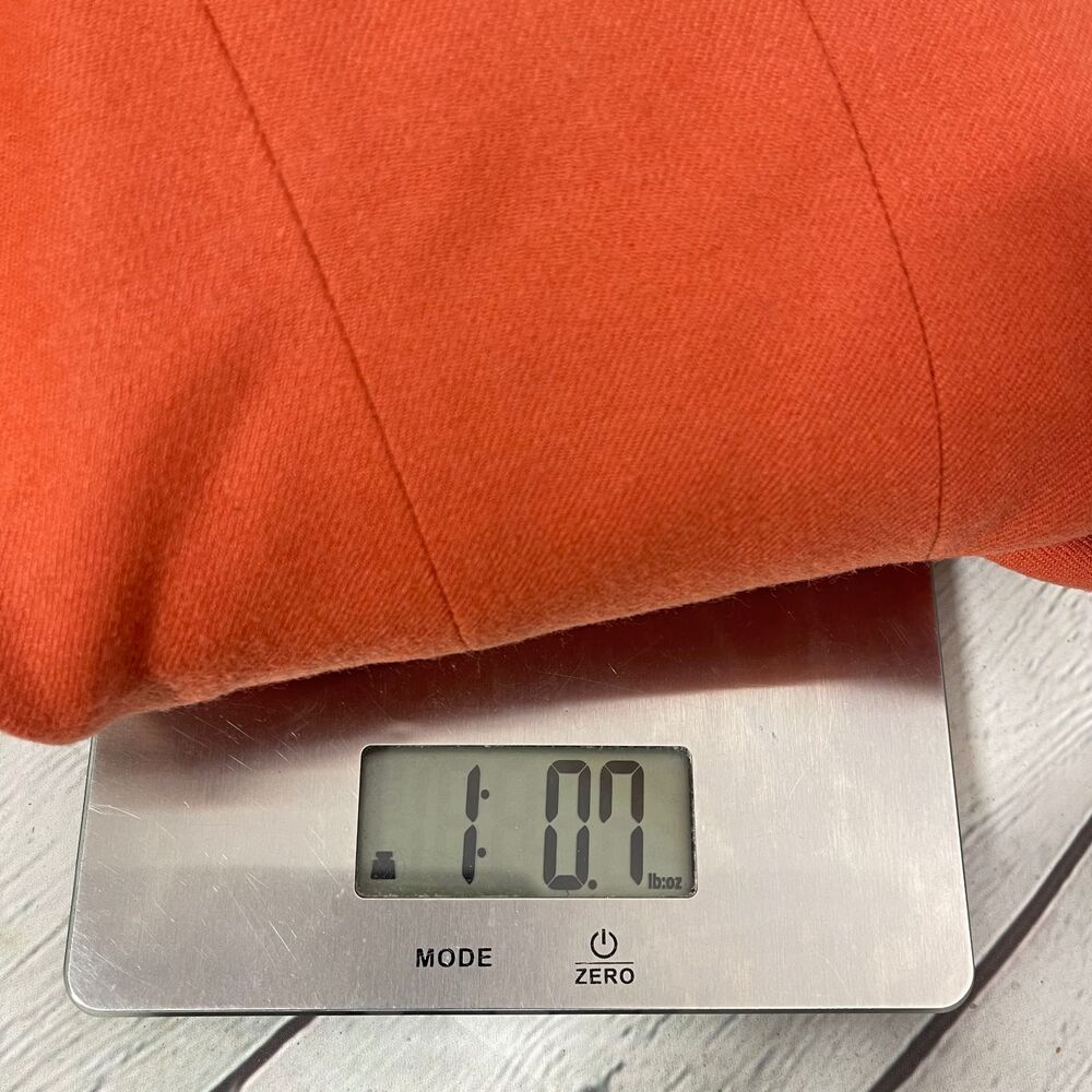 Pendleton Blazer Women Size 12 Orange Virgin Wool Office Business Jacket - Picture 13 of 13